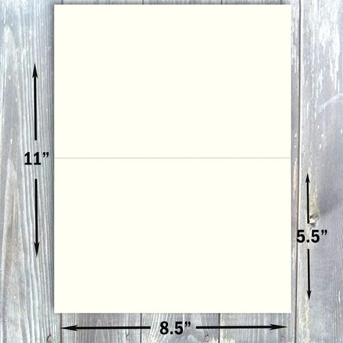 5.5" 8.5" 80 lb 100 Pack Hamilco Blank Greeting Cards and Envelopes x Folded Cream Card stock Cover