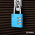 XD35 3-Digit Combination Lock, Padlock for School, Gym, Locker, Toolbox, Outdoor Storage (2-Pack, Blue)