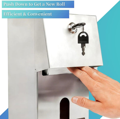 ZSHIGANMA Commercial (1) Double Rolls Toilet Paper Dispenser Holder,Heavy Duty Stainless Steel Tissue Dispenser Wall