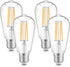 WIHTU LED Filament Light Bulbs, Bright Vintage 6W LED Edison Bulbs, 60W Equivalent, ST58 2700K Warm Light, E26 Standard