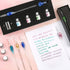 Crystal Glass Intarsia Dip Pen Kit, Vintage Calligraphy Fountain Pen with Ink