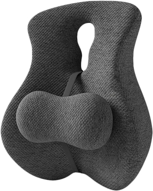 WOTABLE Lumbar Support Pillow, Orthopedic Back Rest Cushion with Adjustable Slider, Memory Foam Chair Support