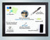 Real Wooden Framed Magnetic Dry Erase Whiteboard, 18" X 24", Vertical/Horizontal Mount, Includes Black Marker and Eraser