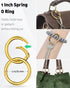 Uniclife 6 Pcs Stretchable Wristband Keychain, Flexible Spring Spiral Coil Key Holder with Gold Spring O Ring
