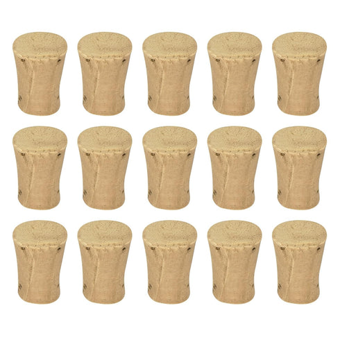 MECCANIXITY Tapered Cork, 9.5x7.11x12.7mm Natural Wooden Leakproof Soft Stoppers for Laboratory - Pack of 15
