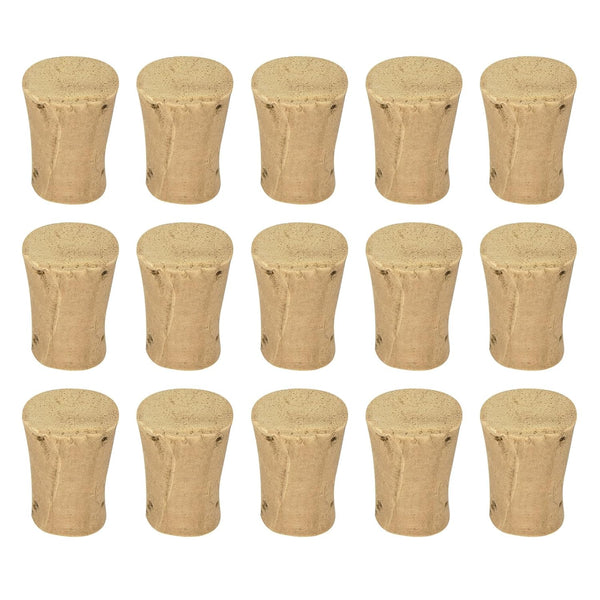 MECCANIXITY Tapered Cork, 9.5x7.11x12.7mm Natural Wooden Leakproof Soft Stoppers for Laboratory - Pack of 15