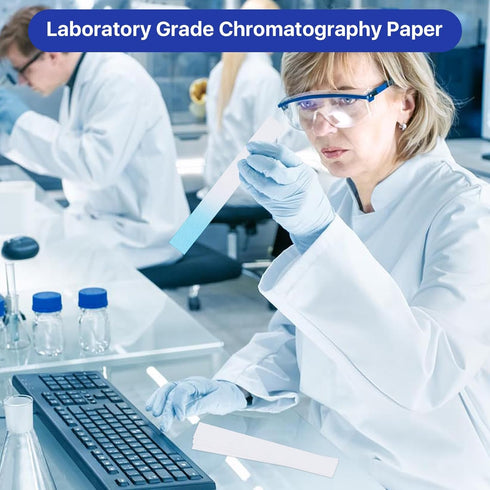 500 Pcs 6.3 x 0.79 In Chromatography Paper Strip, Laboratory Cleaning Paper for Pigment Separation and Science