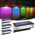 4 Pack Solar Fence Lights Outdoor RGB Color Changing and 10 Fix