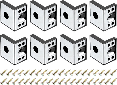 uxcell 8 Pcs 90 Degree Plastic Corner Braces, 43x50x33mm Shelf Right Angle