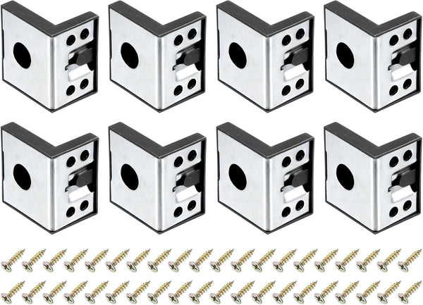 uxcell 8 Pcs 90 Degree Plastic Corner Braces, 43x50x33mm Shelf Right Angle