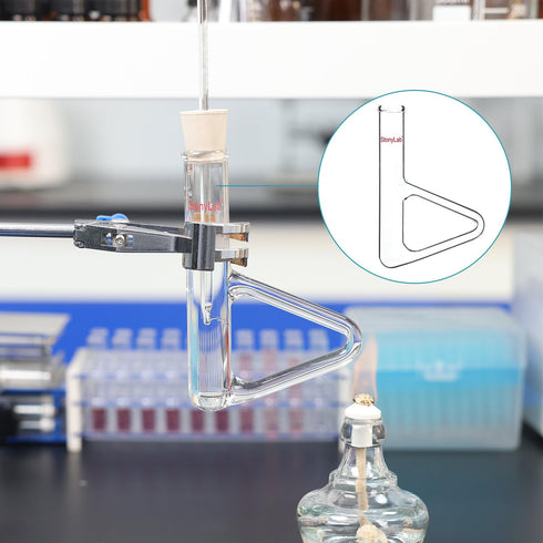 stonylab Thiele Melting Point Tube, Borosilicate Glass Measuring Point Lab Melting Point Tube, Triangle Shape, 150 mm