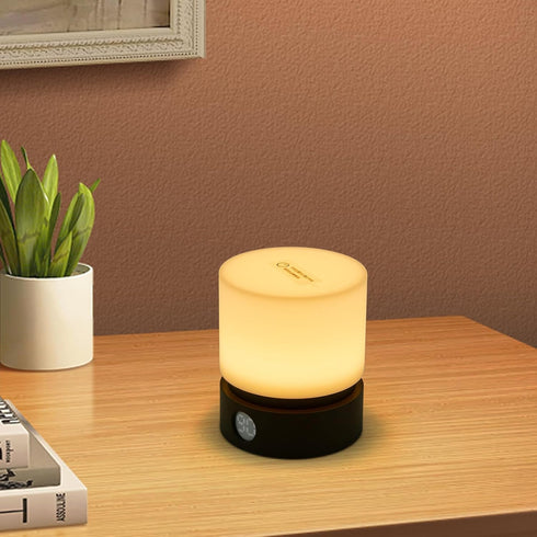 Setting Bedside Night Light, Touchable Night Light with Time Funtion, Cylindrical Table Lamp LED
