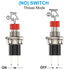 Momentary Push Button Switch, 10pcs Mini SPST Pushbutton Switches with Red Cap, 1A 250VAC Wire Normally Open(NO)