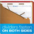 Pendaflex Pressboard Classification File Folders, 3 Dividers, 2" Fasteners, 2/5 Tab Cut, Letter Size, Bright Red, Box