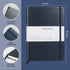 Blank Journal Notebook, (Dark Blue), 160 Pages, Medium 8.3x5.7 inches - 100 gsm Thick Paper, Hardcover by foroxin