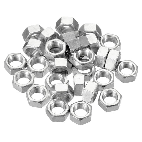 PATIKIL M8 x 1.0 Steel Hex Nuts, 30 Pack Metric Thread Zinc Plated