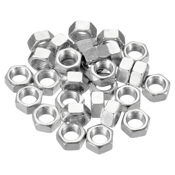 PATIKIL M8 x 1.0 Steel Hex Nuts, 30 Pack Metric Thread Zinc Plated