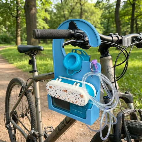 Generic Pump Holder Compatible with Infinity Enteral Feeding Pump, Portable Carrier Stand with Tubing Management