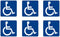 Rogue River Tactical Disabled Wheelchair Symbol, ADA Compliant Handicap Access Sign, Pack of 6