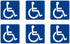 Rogue River Tactical Disabled Wheelchair Symbol, ADA Compliant Handicap Access Sign, Pack of 6