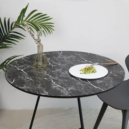 Abyssaly Black Marble Paper, Granite Wallpaper 15.7" X 118", Countertop Peel and Stick Self Adhesive