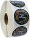 Happy Holidays Stickers, Navy Floral / 1000 Blue Wreath Christmas Labels Roll / 1.5" Round Envelope Seals, Made in USA