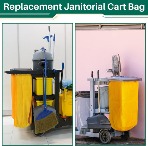 16 11 27 inch Commercial 23 Yellow(1 x x Replacement Janitorial Cleaning Cart Bag High Capacity Janitorial Cart Bag