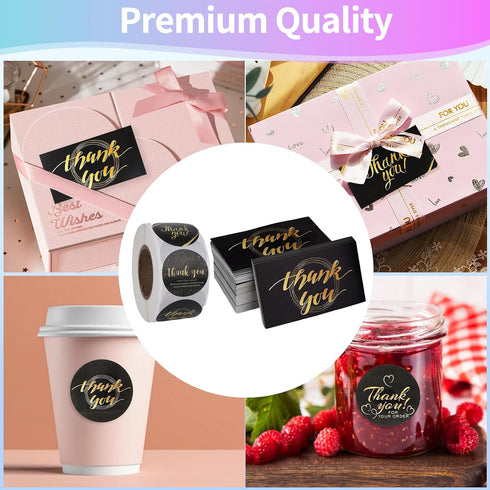 SXoonKing 670Pcs Set- 500 120 50 Packaging Thank You Cards and Stickers Thank You for Supporting My Small Business