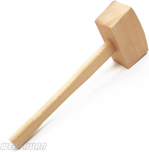 WEICHUAN 5" Unfinished Beech Wood Mallet Ice Hammer Mallet - Solid Beechwood Damage-Free Striking Woodworking Carving Mallet Woodworking Hand Tool by WEICHUAN