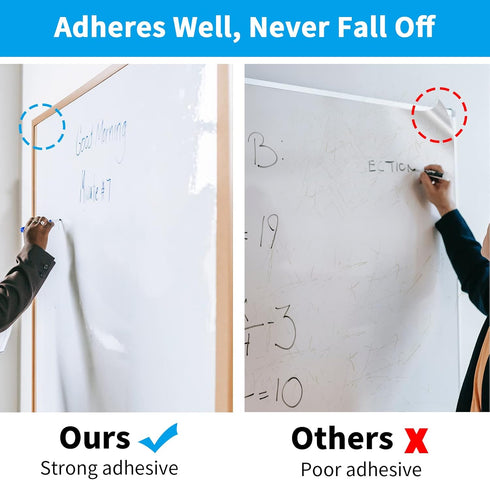 Whiteboard Sticker, 17.3" x 78" Dry Erase Contact Paper - Peel and Stick Wallpaper for Home/Office/Classroom
