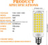 E11 5W Bulb 50W AC110-130V 75t4q/ev/mc T4 /T3 e11 Non-dimmable 500LM (6000K 2PACK) led Equivalent Halogen Replacement