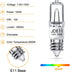 JDE11 120V 100W, E11 Bulb, E11 Bulbs, T4 Dimmable Bulbs, 2800K JDE11 Bulb 2 Pack Flaspar Halogen Light Mini Base