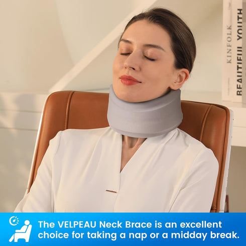Snoozing 13.5-16.5" 3.5" Velpeau Neck Brace for Neck Pain and Strong Support, Soft Cervical Collar for Sleeping