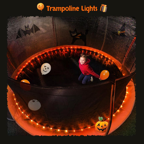 66 200 JMEXSUSS Orange Halloween Solar Lights, ft LED Rope Lights Outdoor Waterproof, PVC Tube Orange Christmas String