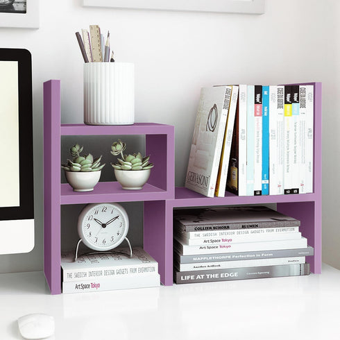 Jerry & Maggie Desktop Organizer Office Storage Rack, Adjustable Wood Display Shelf for Birthday Gifts, Toy Home Decor
