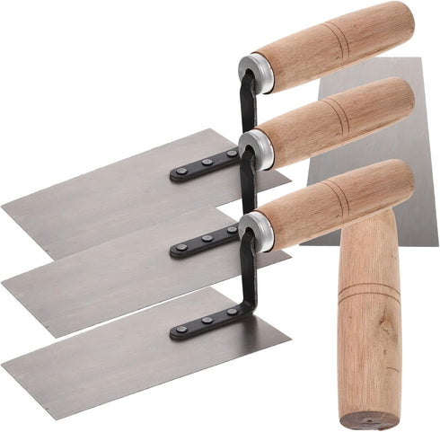 Yardwe Hand Tools 4pcs Concrete Trowel Set, Finishing Trowel, Putty Trowel, Margin Trowel for Construction
