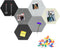 Tikea Hexagon Felt Bulletin Board, 6 Pcs Large Self Adhesive Pin Boards for Wall Decor