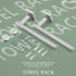 2 Pack, B3008CH-P2 KOKOSIRI Hand Towel Bar Chrome Bathroom Towel Rail Holder Kitchen Paper Holder Wall Mounted Toilet