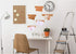Uanchu Cork Strips Bulletin Bar Strips, Frameless Notice Board with Double Side Tape and 100 Push Pins
