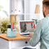 LETURE Desk Organizer, 360-Degree Rotating Pen Holder with 5 Compartments for Home Office Storage