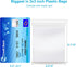 2''x 3'', (Pack of 200) Small Clear Poly Zipper Bags, Reclosable Zipper Lock Storage Plastic Bags for Jewelry, Beads, Screws & Small Items