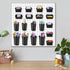 Roowest 60 Pcs Pegboard Cups Set, Pegboard Wall Organizer with Hooks and Loops, Office Storage Garage Craft Workshop