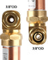 Solimeta Compression Tee Water Hammer Arrestor, 3/8" OD X 3/8" OD Female, Lead-Free Brass