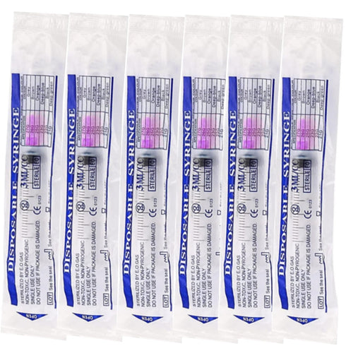 100 Pack 3ml Lab Sample Syringe with 18 Gauge 1.5 Inch Liquid Measuring Tool, Individual Package