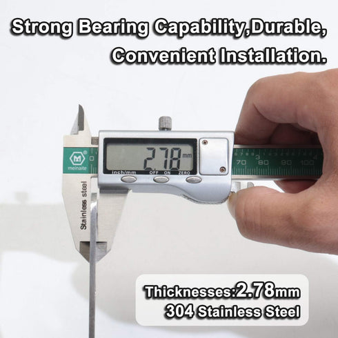 4 pcs 8 Hole Stainless Steel Straight Corner Brackets, 245mm / 9.7" Flat Fixing Mending Brace Plates with Screws
