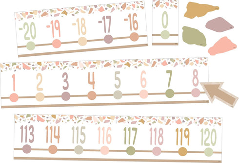 Teacher Created Resources Terrazzo Tones Bulletin Board Number Line (-20 to +120) (TCR7204)