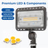 20W IP65 180Knuckle, 2800LM 120V 5000K 2 Pack, CINOTON LED Flood Lights Outdoor, Waterproof Exterior Security Wall