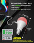 E26 Bulb Bulb,RGB 3 Temperature,Dimmable Bulb Lamps,2 Pack(4.86" Rechargeable Light with Remote Control,Battery Light