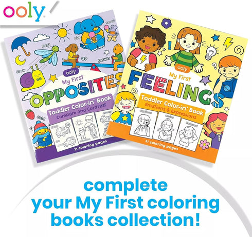 OOLY Coloring Book for Toddlers - Fun Activity Coloring Pages with 31 Perforated Pages 8"x10", Great Kid's Activities