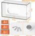Yieach 3 Pack Acrylic Glove Holder for Wall Mount With Adhesive,No-Drill Latex Glove Box & Dispenser,Disposable Medical